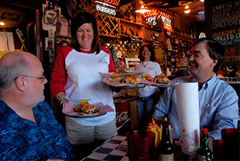 Lunch is served at Coyote Bluff Café in Amarillo, Texas