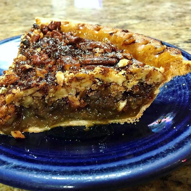 A slice of pecan pie from Page’s Okra Grill in Mt. Pleasant, South Carolina