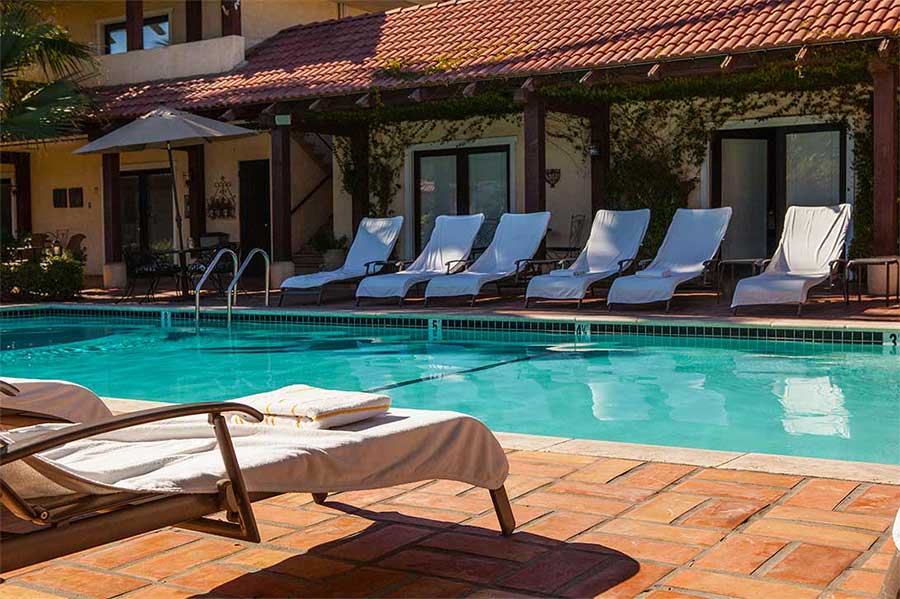 Pool at La Maison Hotel in Palm Springs, California