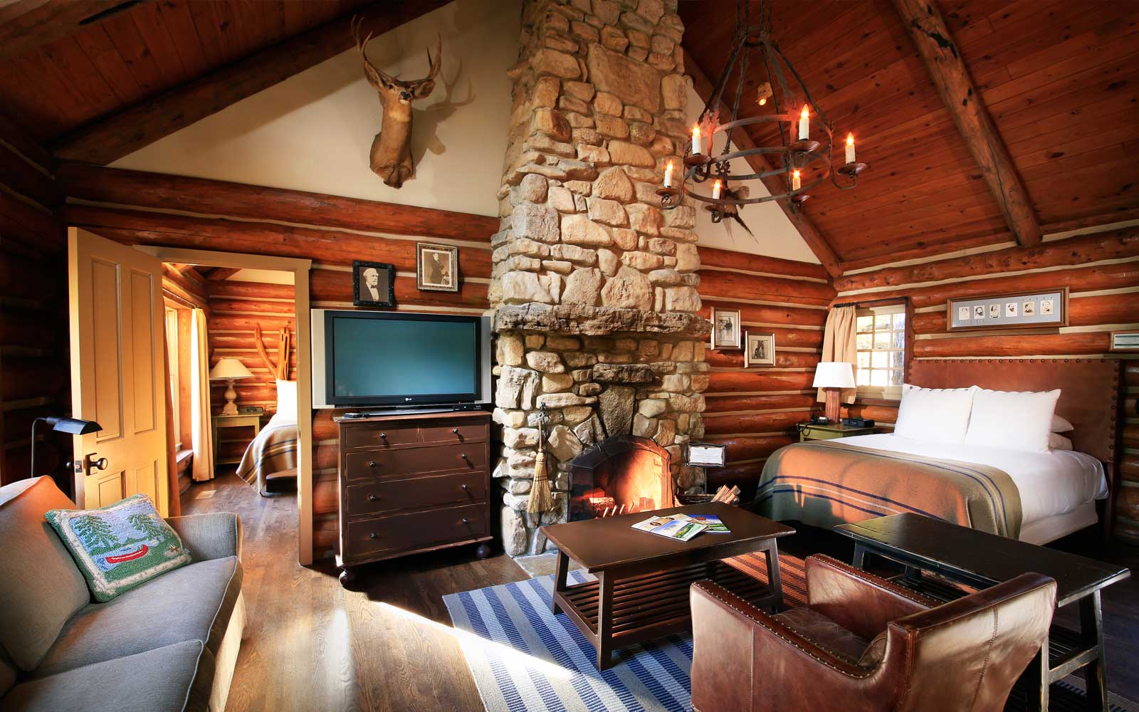 Log cabin at Big Cedar Lodge in Table Rock Lake, Missouri