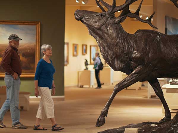 Elk sculpture at Buffalo Bill Center of the West in Cody, Wyoming