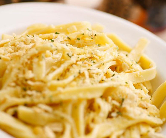 Buttered noodles at Bavarian Inn in Frankenmuth, Michigan