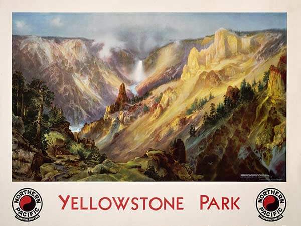 Painting of Yellowstone National Park in Wyoming