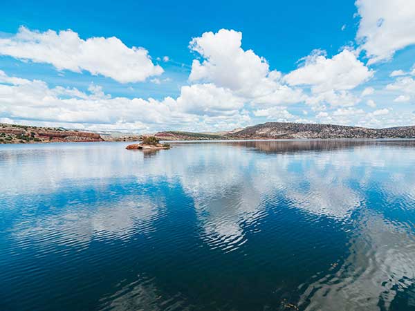 Fishing lake in Casper, Wyoming