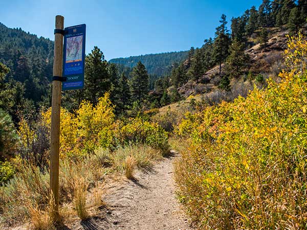 Hiking and mountain biking trail in Casper, Wyoming