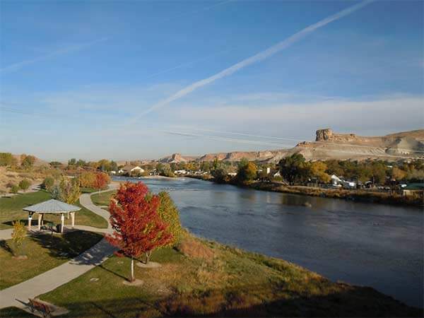Castle Rock and the Green River in Sweetwater County, Wyoming