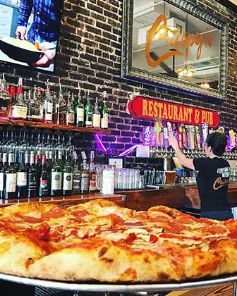A pizza at the bar in Jacksonville, FL