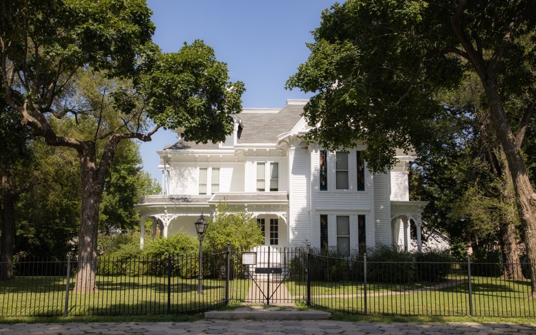 The exterior of the Harry S. Truman Home in Independence, MO