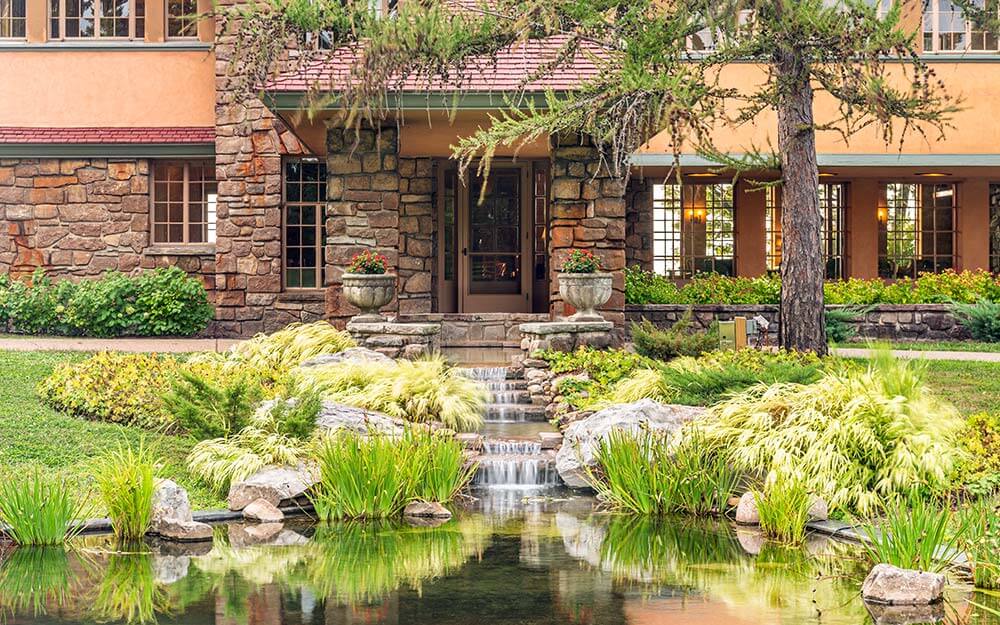 Frank Lloyd Wright’s Graycliff Estate in Derby features limestone taken directly from the cliff on site that overlooks Lake Erie.