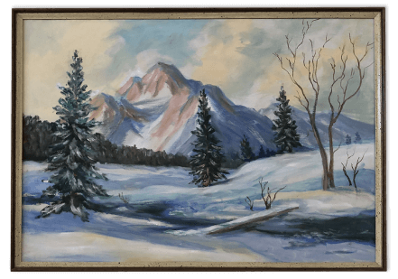  Painting of mountains in Colorado by Walter Glenn Norris