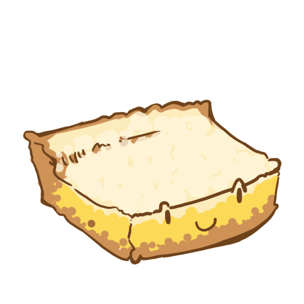Animated plain butter cake