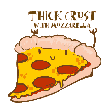 Animated thick pizza