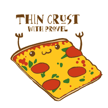 Animated thin pizza